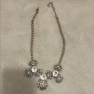 J. Crew Gold and Silver Crystal Necklace